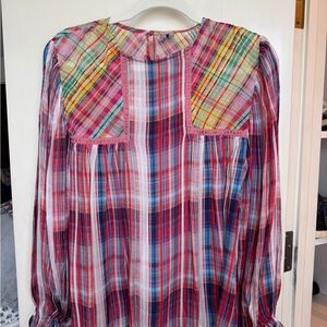 Colorful Plaid Women's Blouse